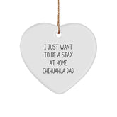 Chihuahua Dog Dad's Heart of Gold, Funny Quote Gifts from Family to Friends, Christmas Unique Gifts for Chihuahua Lovers - Image 1